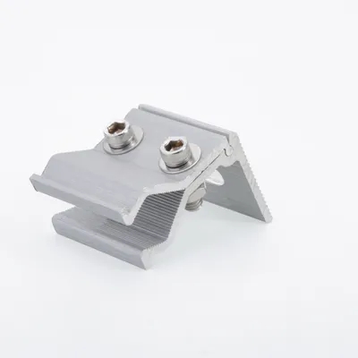 Solar Roof Clamp High – Strength Aluminum Solar Panel Mounting Clamp with Slotted Adjustment Hole